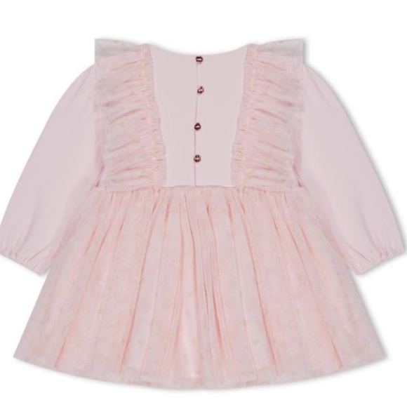 CARRÉMENT BEAU Pink Ruffle Ceremony Dress. Size 4T - Picture 6 of 8